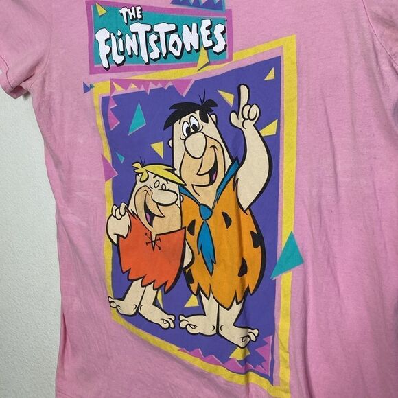 HANNA BARBERA The Flintstones Pink T shirt Size M - Picture 2 of 8